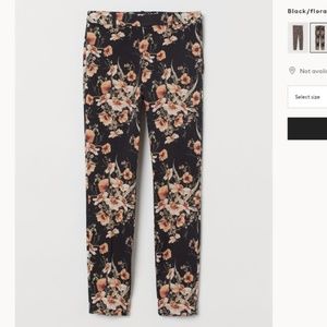 Floral Ankle - length Slacks